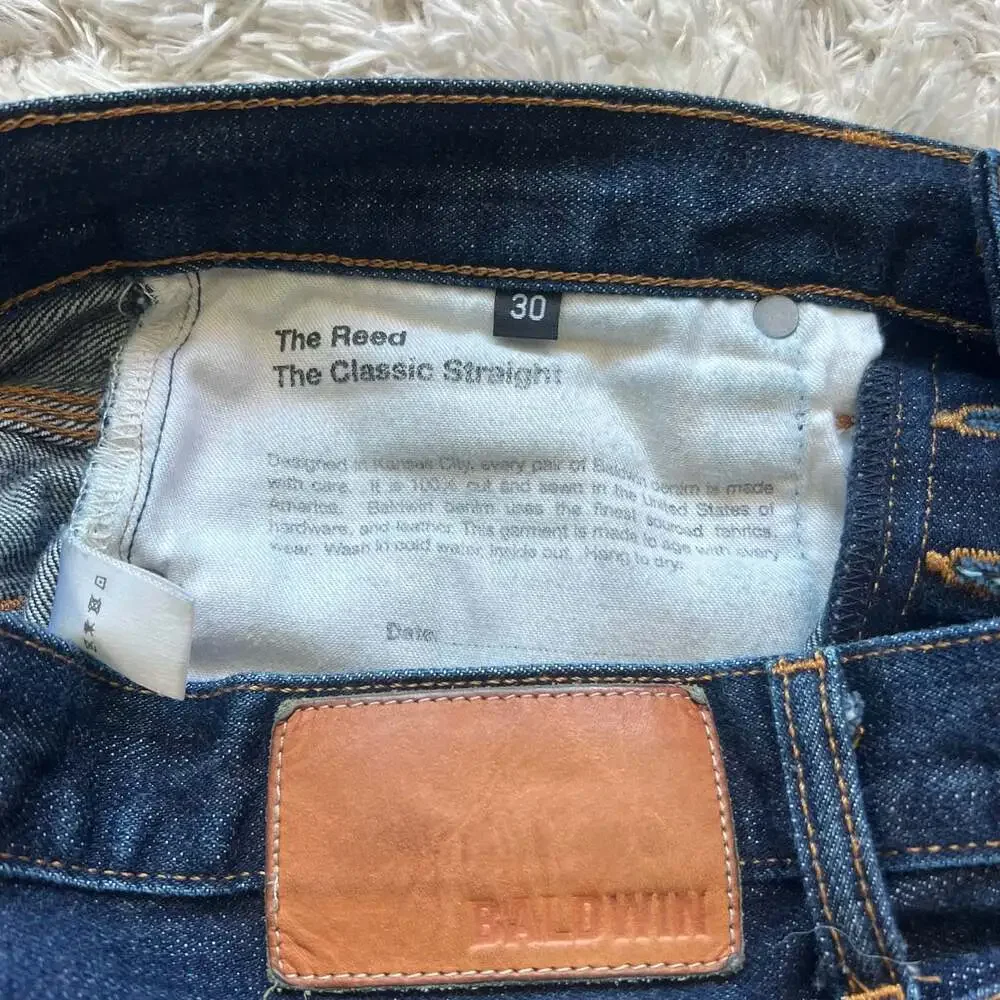 Baldwin The Reed The Classic Straight Japanese Selvedge Jeans Sz 30